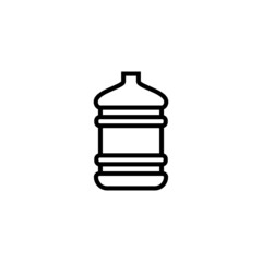 Water gallon icon  in black line style icon, style isolated on white background