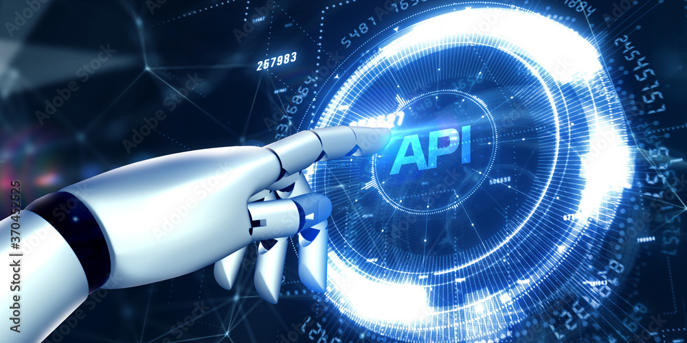 Wall mural api - application programming interface. software development tool. business, modern technology, int