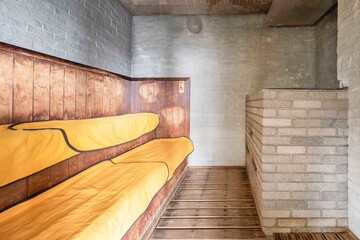 Obraz na płótnie Canvas Photos inside the sauna room without people