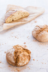 three organic breads