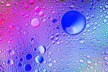 burbujas aceite y agua
