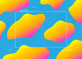 Colorful geometric background. Fluid shapes composition. Modern graphic for message board with abstract elements.