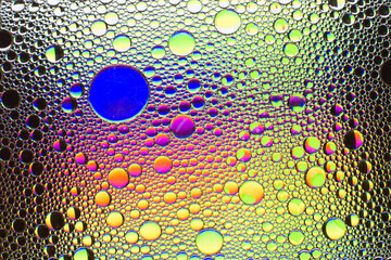 burbujas aceite y agua