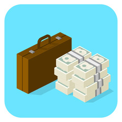 Bribery and Money Laundering icon - Vector Illustration