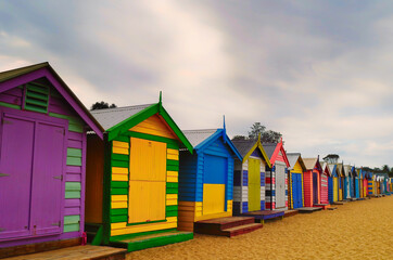 colorful beach huts at brighton