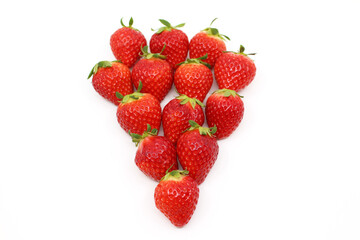 strawberries on white background