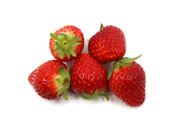 strawberries isolated on white background