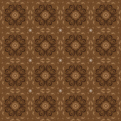 Solo batik modern motif with simple dark brown color design.