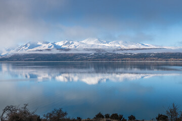 Lake Pukaki Reflections on a misty morning