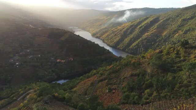 Ribeira Sacra. Galicia,Spain. Aerial Drone Footage