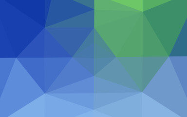 Obraz premium Light Blue, Green vector triangle mosaic cover.