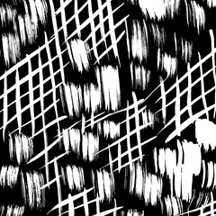 White and black vector. Grunge background. Abstract brush pattern. - 370455963