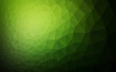 Fototapeta premium Dark Green vector polygonal background.