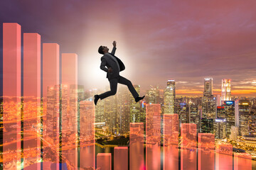 Crisis concept with declining chart