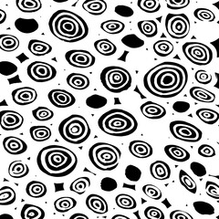 White and black vector. Grunge background. Abstract brush pattern. - 370456706