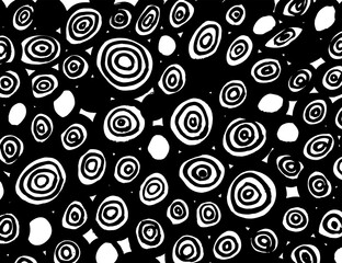 White and black vector. Grunge background. Abstract brush pattern. - 370456755