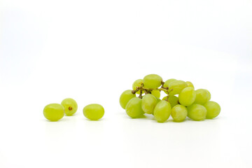 green grapes isolated on white