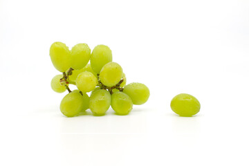 bunch of grapes isolated on white