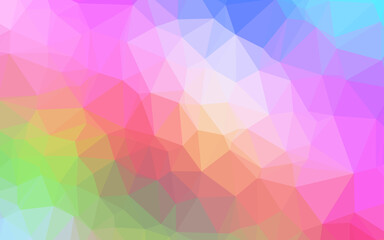 Fototapeta premium Light Multicolor, Rainbow vector polygon abstract background.