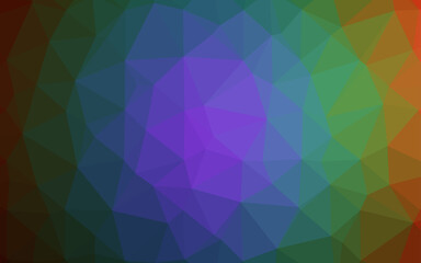 Dark Multicolor, Rainbow vector low poly cover.