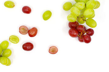 fruits on white background