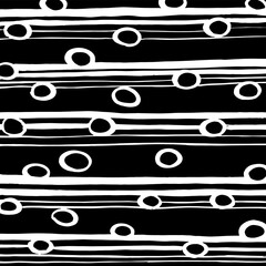 White and black vector. Grunge background. Abstract brush pattern. - 370457198