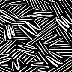 White and black vector. Grunge background. Abstract brush pattern. - 370457391