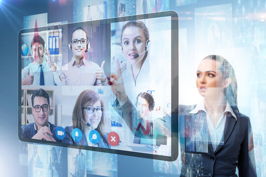 Concept Of Remote Video Conferencing During Pandemic