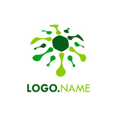 covid simple logo design