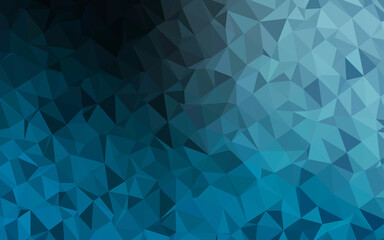 Obraz premium Dark BLUE vector polygon abstract layout.