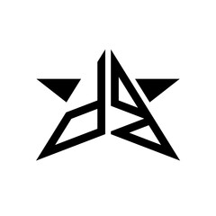 Initial Star Monogram Logo DB