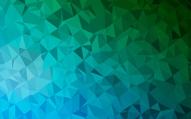 Obraz premium Dark Blue, Green vector shining triangular template.