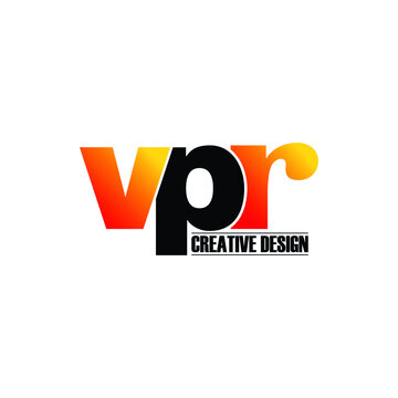 Letter vpr simple logo design