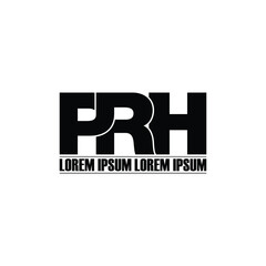 Letter PRH monogram logo design vector