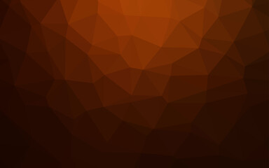 Obraz premium Dark Orange vector blurry triangle template.