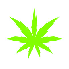 Vector illustration of Cannabis (marijuana) leaf