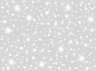 A brilliant gray background with circles. Template for a holiday card with bright and sparkling lights.