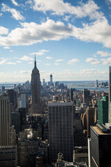 Fototapeta na wymiar Empire State Building, Top of the Rock