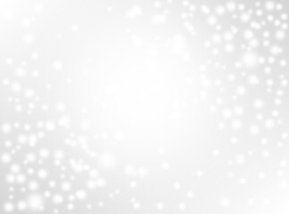 A brilliant gray background with circles. Template for a holiday card with bright and sparkling lights.