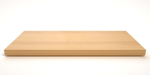 E3d illustration mpty wood table on isolate white background and display montage