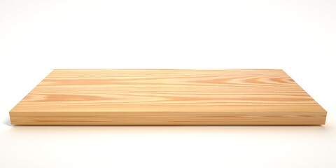 E3d illustration mpty wood table on isolate white background and display montage