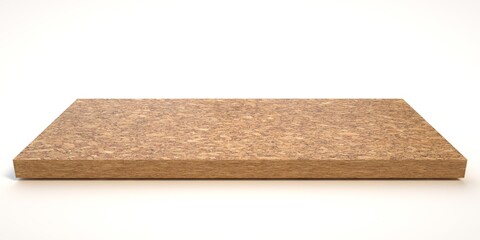 E3d illustration mpty wood table on isolate white background and display montage