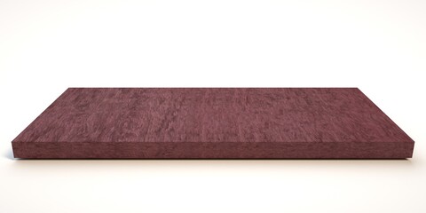 E3d illustration mpty wood table on isolate white background and display montage