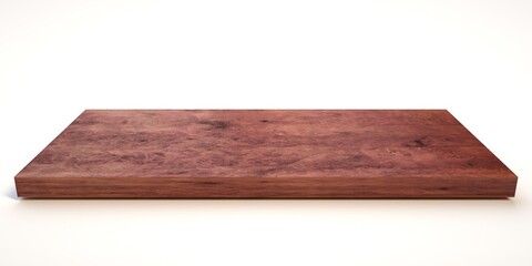 E3d illustration mpty wood table on isolate white background and display montage