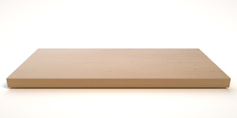 E3d illustration mpty wood table on isolate white background and display montage