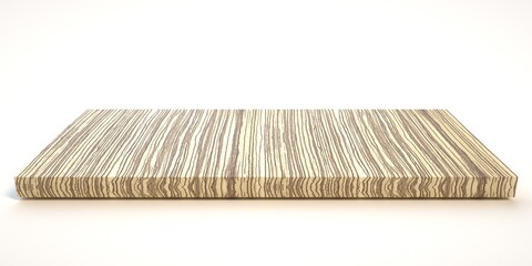 E3d illustration mpty wood table on isolate white background and display montage