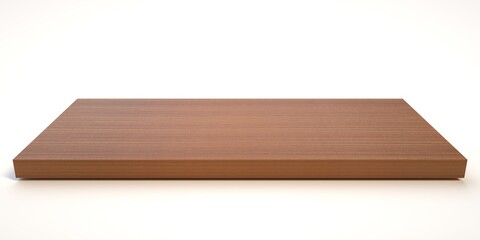 E3d illustration mpty wood table on isolate white background and display montage