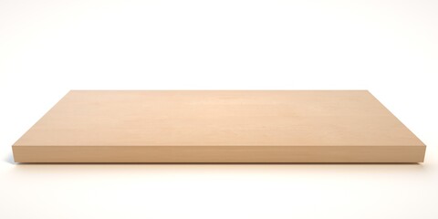 E3d illustration mpty wood table on isolate white background and display montage