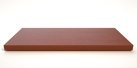 E3d illustration mpty wood table on isolate white background and display montage