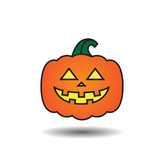 Pumpkin Jack o lantern smile icon